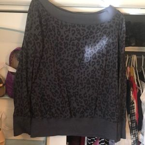 Black leopard print sweatshirt